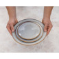 Assiettes Plates Olympia Drift En Relief Gris 220mm (Lot de 6)