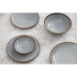 Assiettes Plates Olympia Drift En Relief Gris 220mm (Lot de 6)