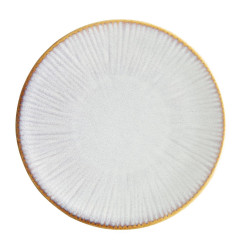 Assiettes Plates Olympia Drift En Relief Gris 180mm (Lot de 6)