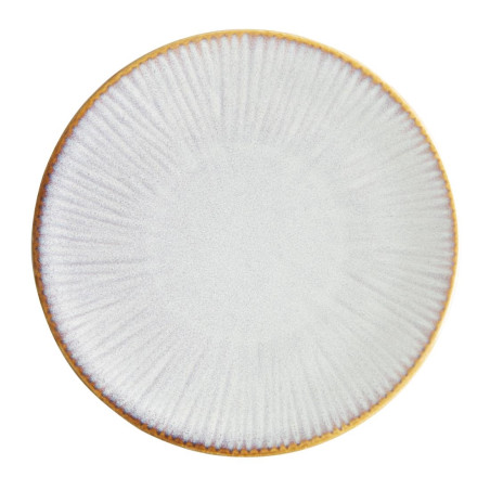 Assiettes Plates Olympia Drift En Relief Gris 180mm (Lot de 6)