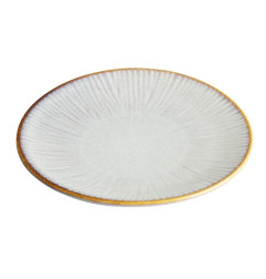Assiettes Plates Olympia Drift En Relief Gris 180mm (Lot de 6)