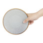 Assiettes Plates Olympia Drift En Relief Gris 180mm (Lot de 6)