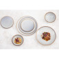 Assiettes Plates Olympia Drift En Relief Gris 180mm (Lot de 6)