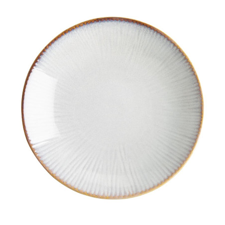 Assiettes Creuses Olympia Drift En Relief Gris 260mm (Lot de 4)