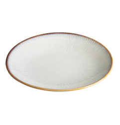 Assiettes Creuses Olympia Drift En Relief Gris 260mm (Lot de 4)