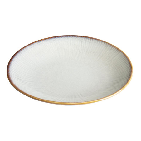 Assiettes Creuses Olympia Drift En Relief Gris 260mm (Lot de 4)