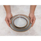 Assiettes Creuses Olympia Drift En Relief Gris 260mm (Lot de 4)