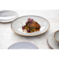 Assiettes Creuses Olympia Drift En Relief Gris 260mm (Lot de 4)