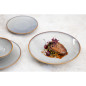 Assiettes Creuses Olympia Drift En Relief Gris 260mm (Lot de 4)