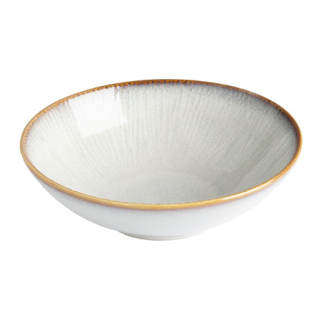 Bols Évasés Olympia Drift En Relief Gris 205mm (Lot de 4)