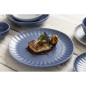 Assiettes plates Olympia Corallite bleues 280 mm (lot de 6)