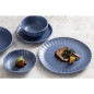 Assiettes plates Olympia Corallite bleues 280 mm (lot de 6)