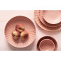Assiettes calottes Olympia Corallite pêche 220x50mm (lot de 6)
