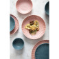Assiettes calottes Olympia Corallite pêche 220x50mm (lot de 6)