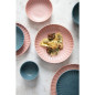 Assiettes calottes Olympia Corallite pêche 160x40mm (lot de 6)