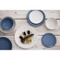 Assiettes Plates Olympia Denim White 180mm (Lot de 6)