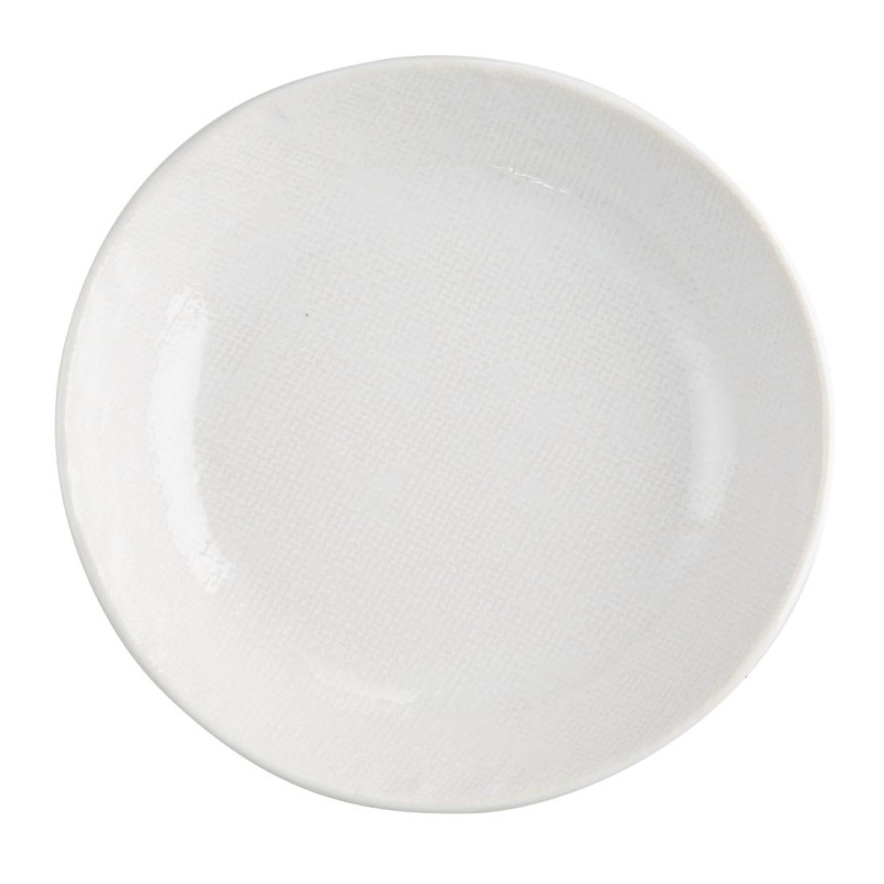Bols Plats Olympia Denim White 220mm (Lot de 6)
