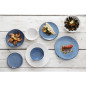 Bols Plats Olympia Denim White 160mm (Lot de 6)