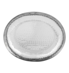 Plat ovale en acier inoxydable martelé Olympia 280x230mm