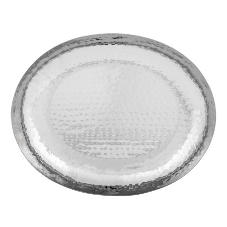 Plat ovale en acier inoxydable martelé Olympia 280x230mm