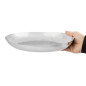 Plat ovale en acier inoxydable martelé Olympia 280x230mm