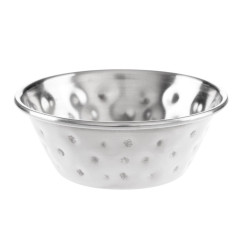 Pots à sauce en acier inoxydable martelé Olympia 45ml (lot de 12)