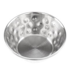 Pots à sauce en acier inoxydable martelé Olympia 45ml (lot de 12)