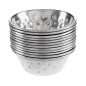 Pots à sauce en acier inoxydable martelé Olympia 45ml (lot de 12)