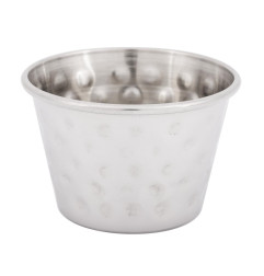 Pots à sauce en acier inoxydable martelé Olympia 70ml (lot de 12)