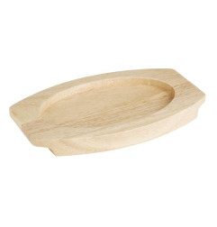 Planche en hévéa pour plat ovale en fonte Olympia 210x120mm pour FW819