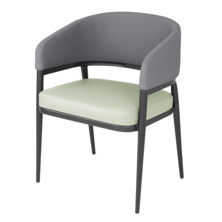 Fauteuils d'intérieur Bolero Meridian gris / pistache (lot de 2)