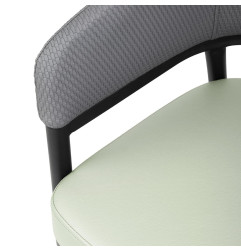 Fauteuils d'intérieur Bolero Meridian gris / pistache (lot de 2)