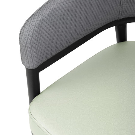 Fauteuils d'intérieur Bolero Meridian gris / pistache (lot de 2)