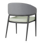 Fauteuils d'intérieur Bolero Meridian gris / pistache (lot de 2)