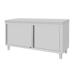 Armoire sur pieds en acier inoxydable Vogue 900x1800x600mm