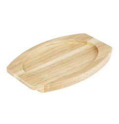 Planche en hévéa pour plat ovale en fonte Olympia 260x165mm pour FW817