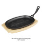 Planche en hévéa pour plat ovale en fonte Olympia 335x205mm pour GJ557