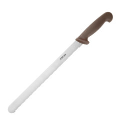 Couteau à trancher denté Hygiplas marron 30cm