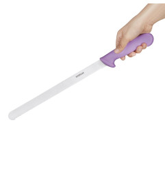 Couteau à trancher denté Hygiplas violet 30cm