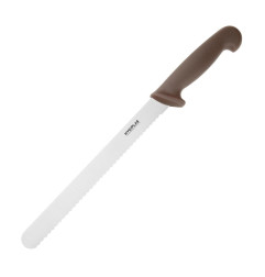 Couteau à trancher denté Hygiplas marron 248mm