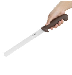 Couteau à trancher denté Hygiplas marron 248mm