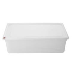 Bacs PP Hygiplas Click GN 1/1 avec couvercles et 7 clips de couleur 150mm 19,5L (lot de 2)