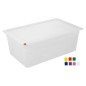 Bacs PP Hygiplas Click GN 1/1 avec couvercles et 7 clips de couleur 200mm 25,6L (lot de 2)