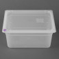 Bacs PP Hygiplas Click GN 1/2 avec couvercles et 7 clips de couleur 150mm 8,9L (lot de 4)