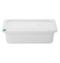 Bacs PP Hygiplas Click GN 1/3 avec couvercles et 7 clips de couleur 100mm 3,6L (lot de 4)