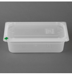 Bacs PP Hygiplas Click GN 1/3 avec couvercles et 7 clips de couleur 100mm 3,6L (lot de 4)