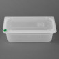Bacs PP Hygiplas Click GN 1/3 avec couvercles et 7 clips de couleur 100mm 3,6L (lot de 4)