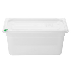 Bacs PP Hygiplas Click GN 1/3 avec couvercles et 7 clips de couleur 150mm 5,3L (lot de 4)