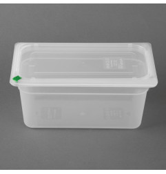 Bacs PP Hygiplas Click GN 1/3 avec couvercles et 7 clips de couleur 150mm 5,3L (lot de 4)