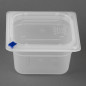 Bacs PP Hygiplas Click GN 1/6 avec couvercles et 7 clips de couleur 100mm 1,5L (lot de 4)